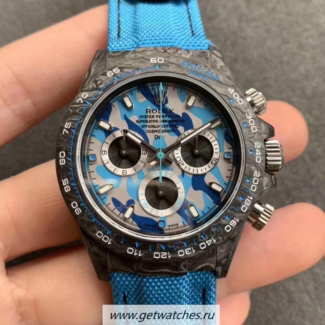 Replica R01ex Daytona CronusArt X WWF Forged Carbon Blue Dial 7750