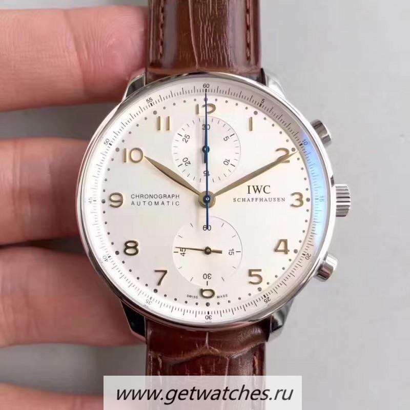 Shop IWC Portugieser Chrono IW371445 ZF V2 SS Silver Dial 7750