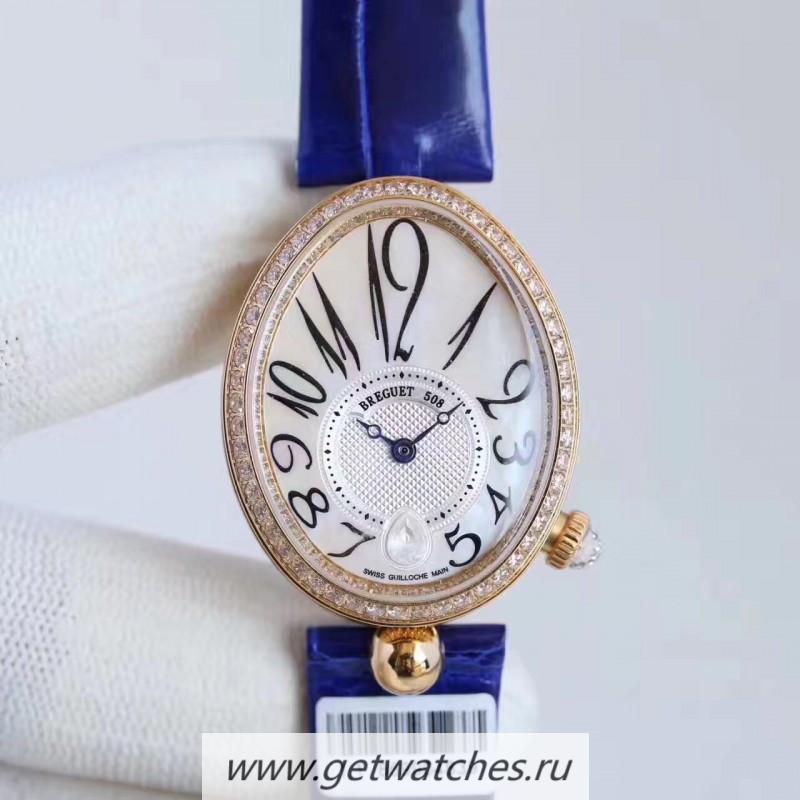Copy Breguet Reine de Naples 8918BR/58/964/D00D ZF Rose Gold & D1am0nds Mother Of Pearl Dial Caliber 537/3